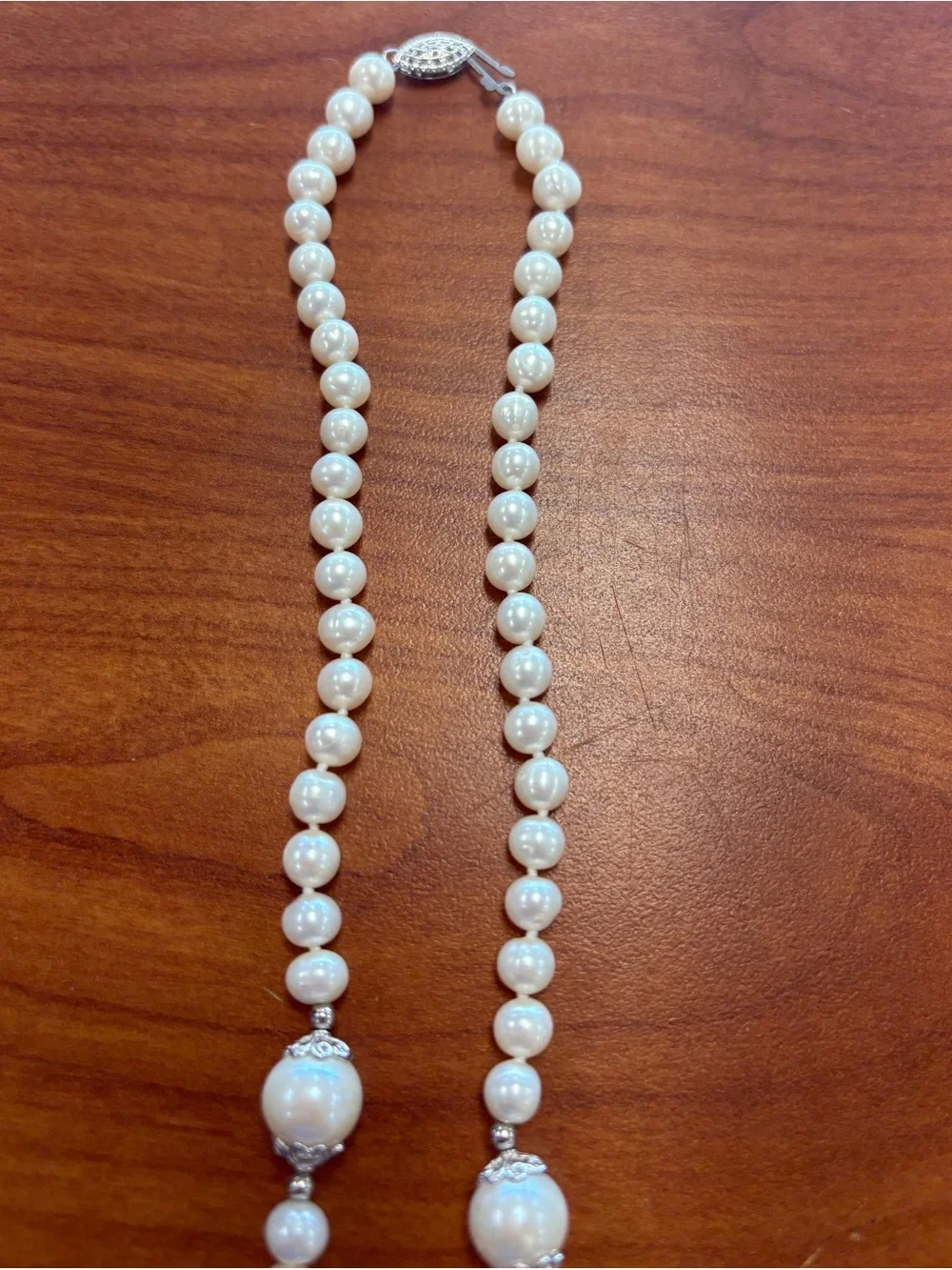 925 Sterling Silver Faux Pearl QVC Necklace
